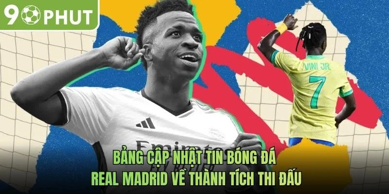 Bảng cập nhật tin bóng đá Real Madrid về thành tích thi đấu